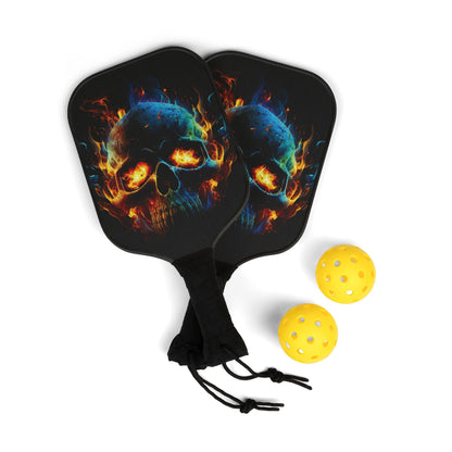 Skull on Eternal Fire  Pickleball Kit - Non-Personalized