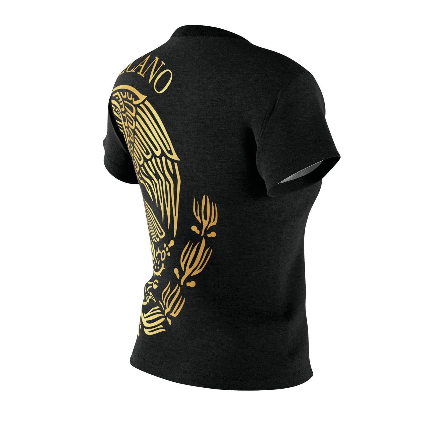 Golden-Black Mexican Flag Shield T-shirt for Women