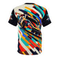 Abstract Racing Speed Car Adult Polyester T-Shirt, Men's Printed Short Sleeve Tee, Abstract Fast Car Shirt for Man