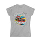 This Lady Loves Racing Cars Women's Cotton Softstyle T-Shirt