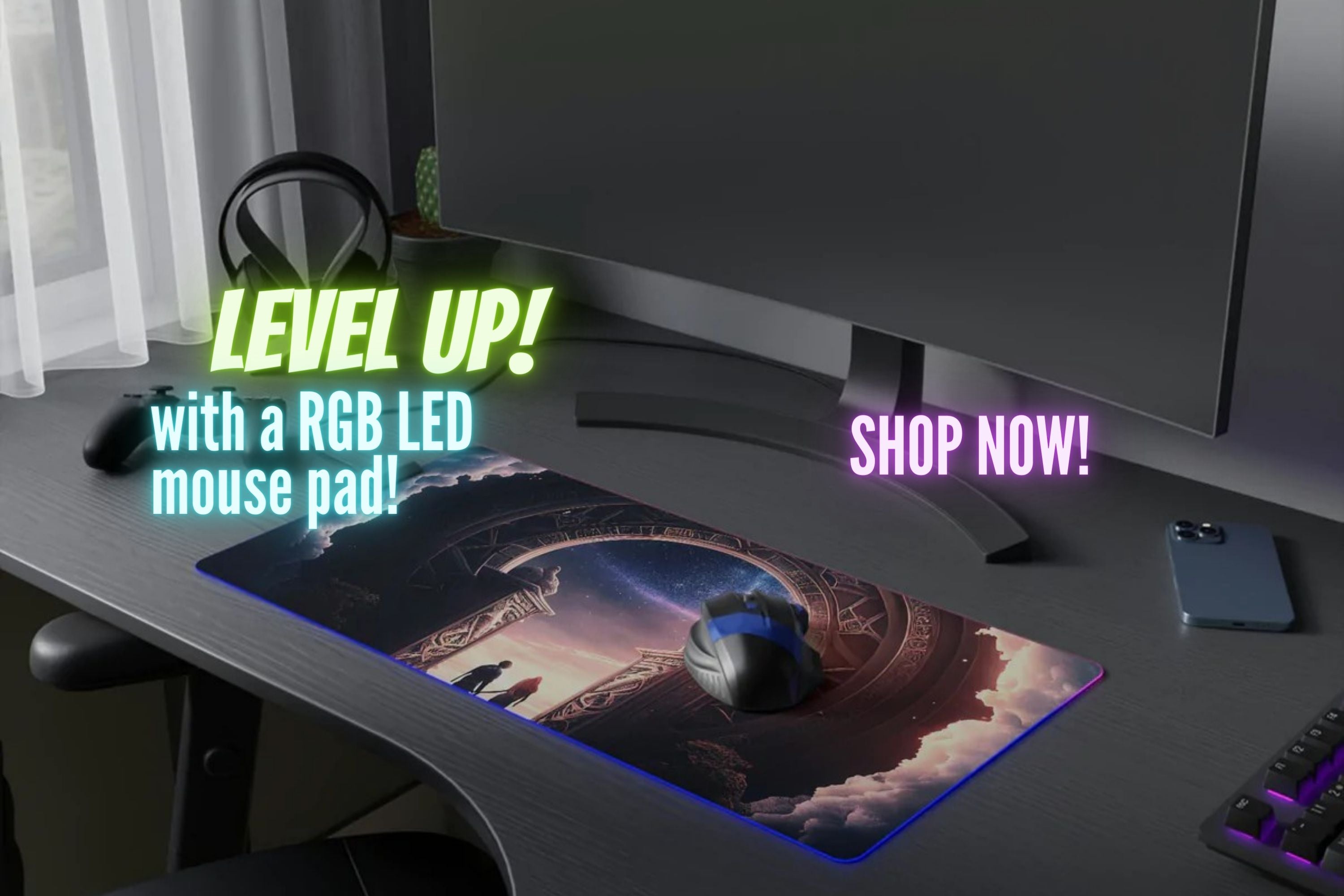 RGB LED lighted mouse pad | Gaming mouse pad with LED light