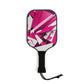 Pop of Pink Color Geometric Pattern Pickleball Kit - Non-Personalized