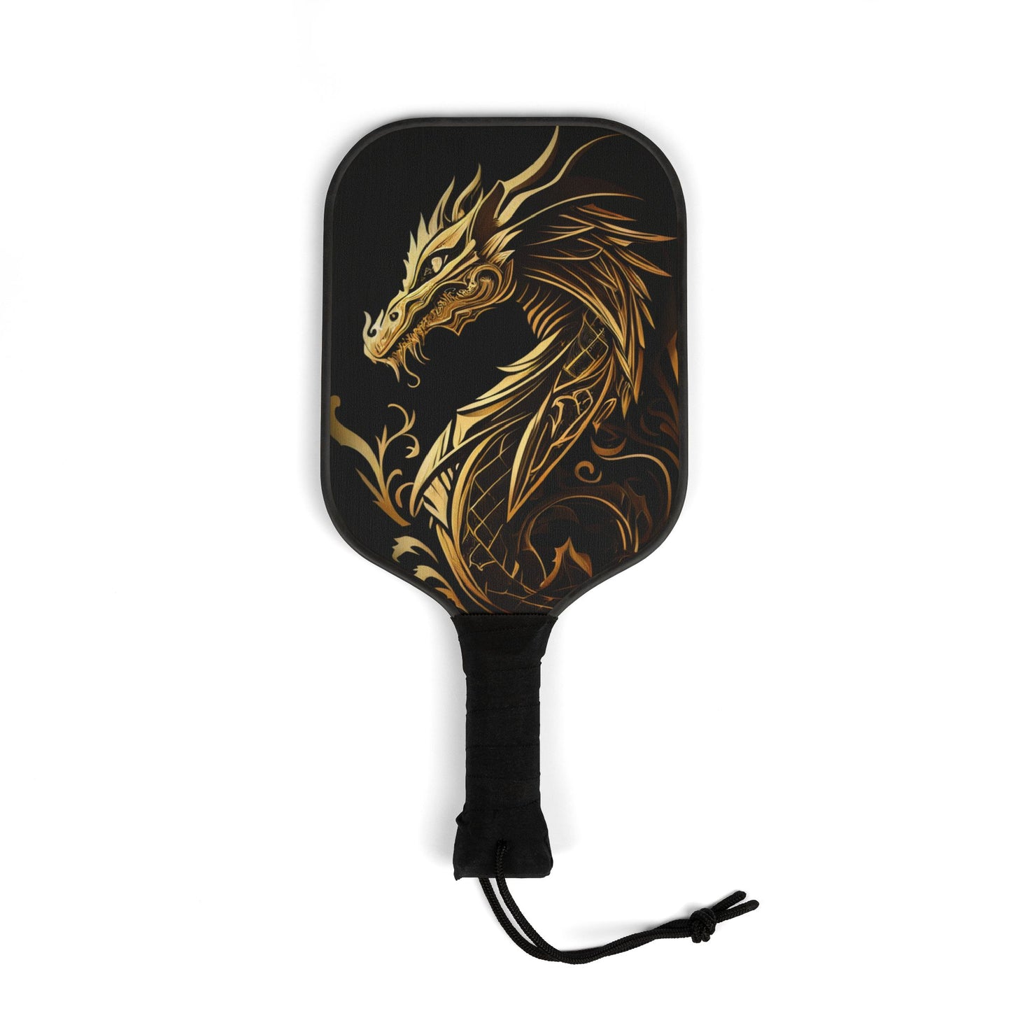 Black and Gold Dragon Pickleball Kit - Non-Personalized