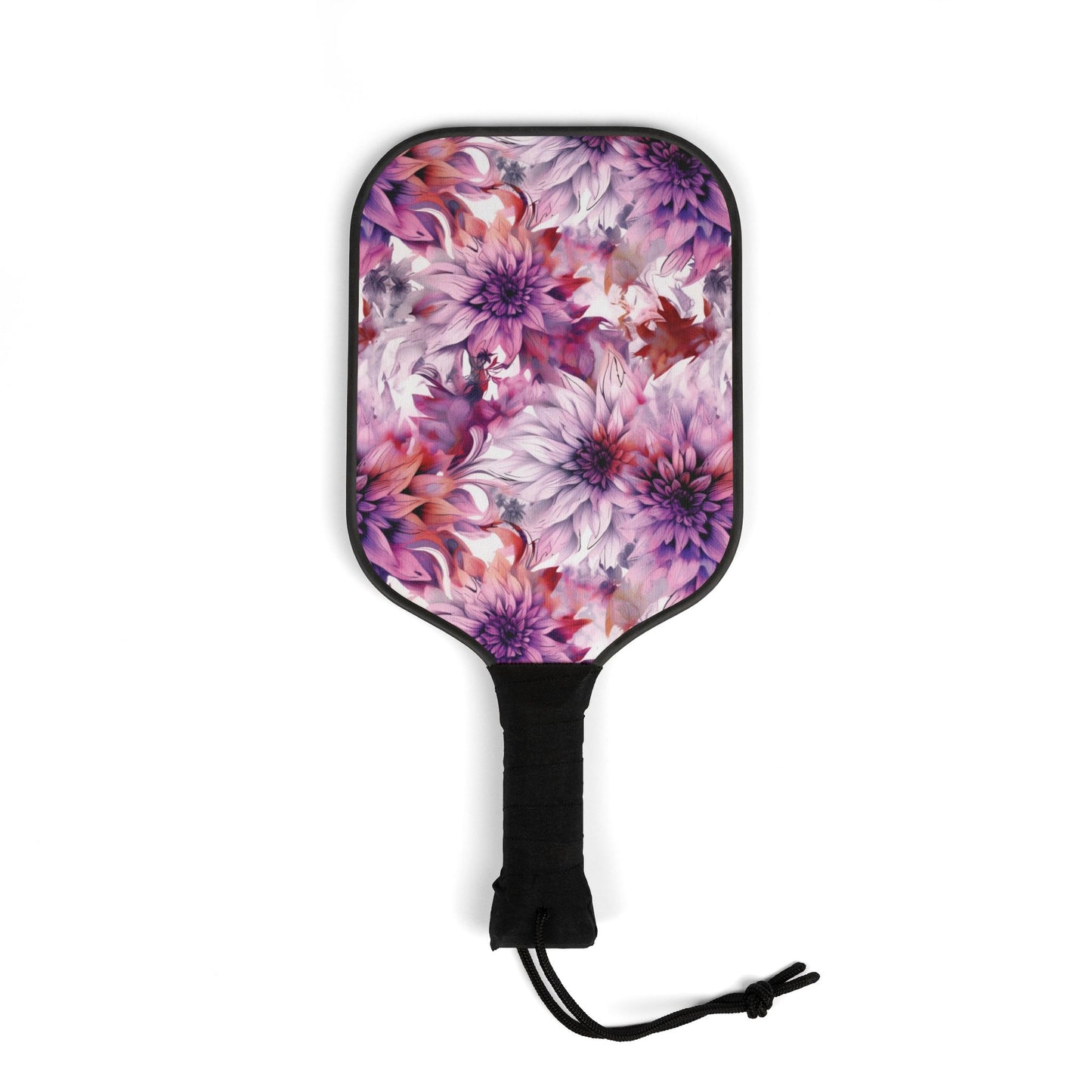 Pink, Purple and White Floral Pattern Pickleball Kit - Non-Personalized