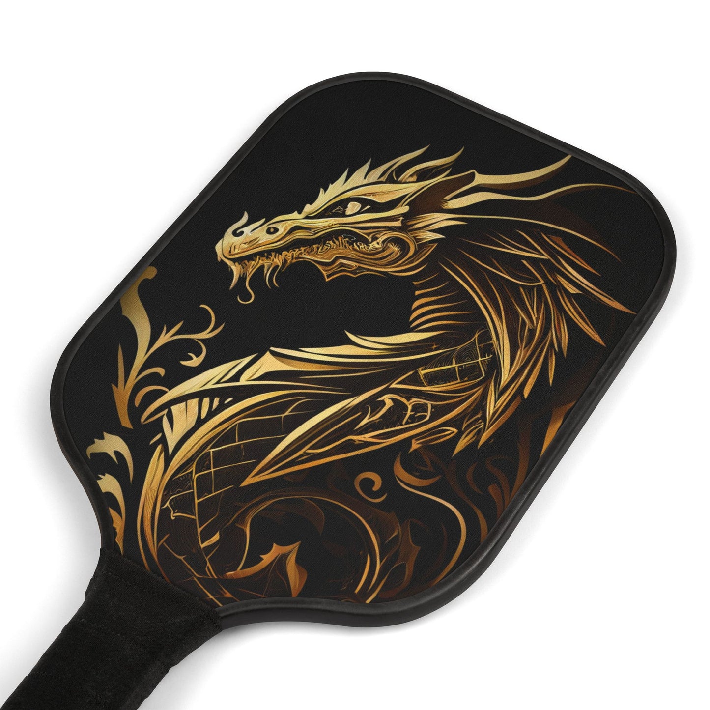 Black and Gold Dragon Pickleball Kit - Non-Personalized