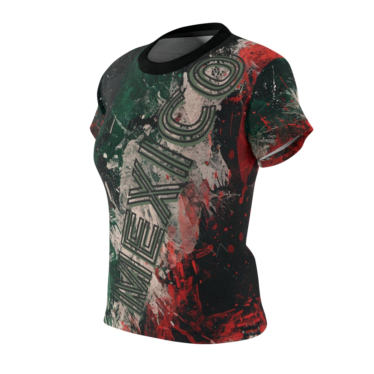 Green white and red Mexico T-shirt for Women