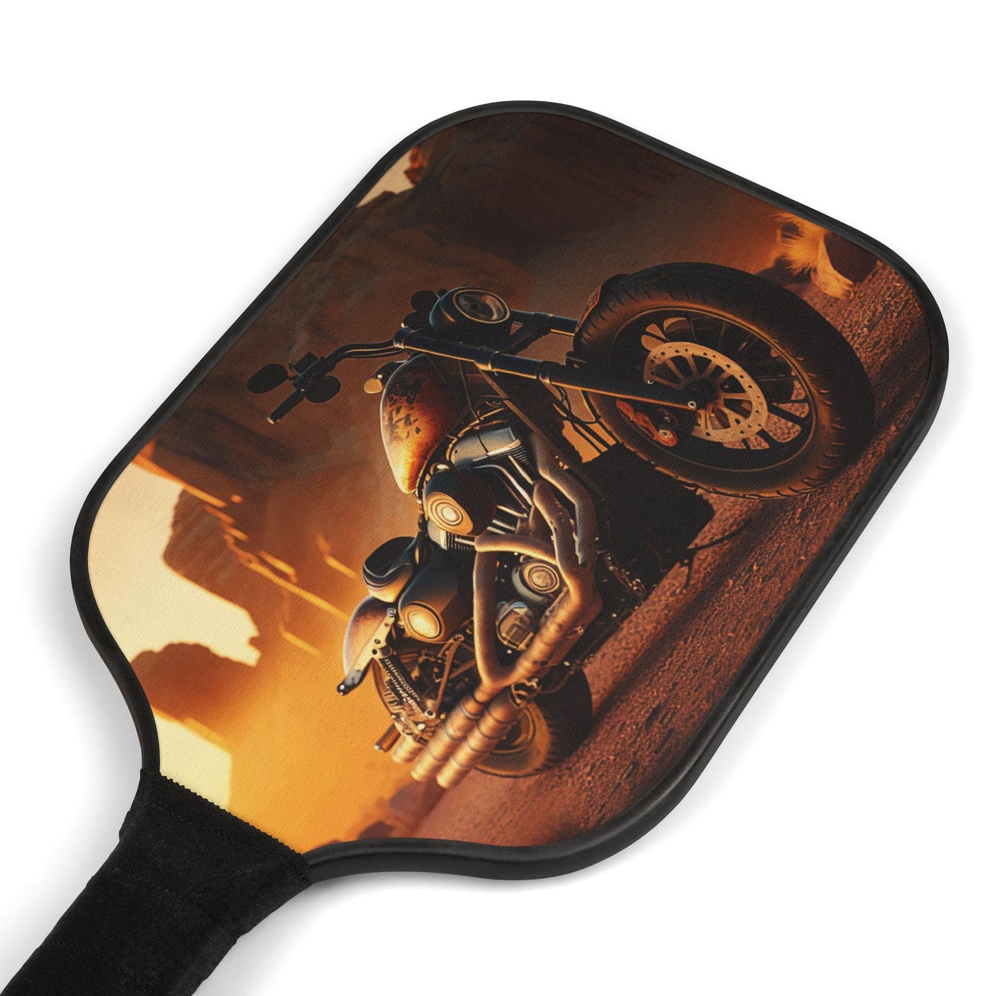 Lone Dessert Motorcycle Illustration Pickleball Kit - Non-Personalized