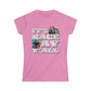 It's Raceday Y'All Car-Helmet Women's Cotton Softstyle T-Shirt