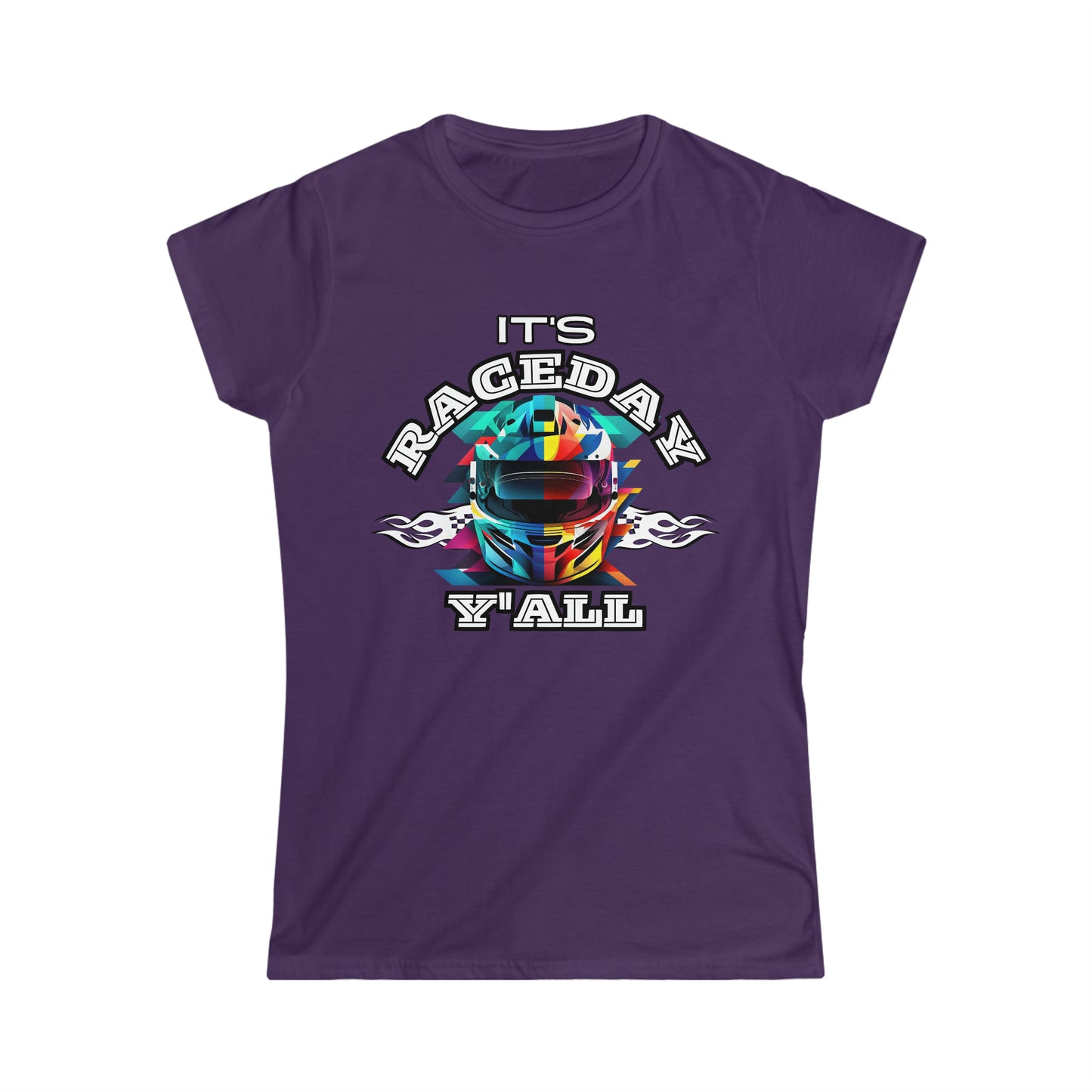 It's Raceday Y'all Helmet Women's Cotton Softstyle T-Shirt