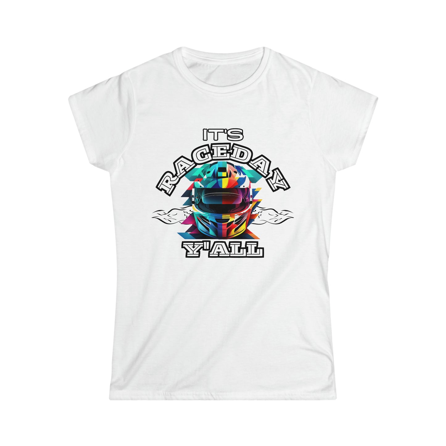 It's Raceday Y'all Helmet Women's Cotton Softstyle T-Shirt