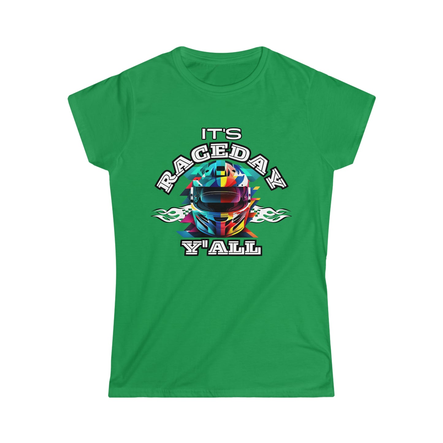 It's Raceday Y'all Helmet Women's Cotton Softstyle T-Shirt