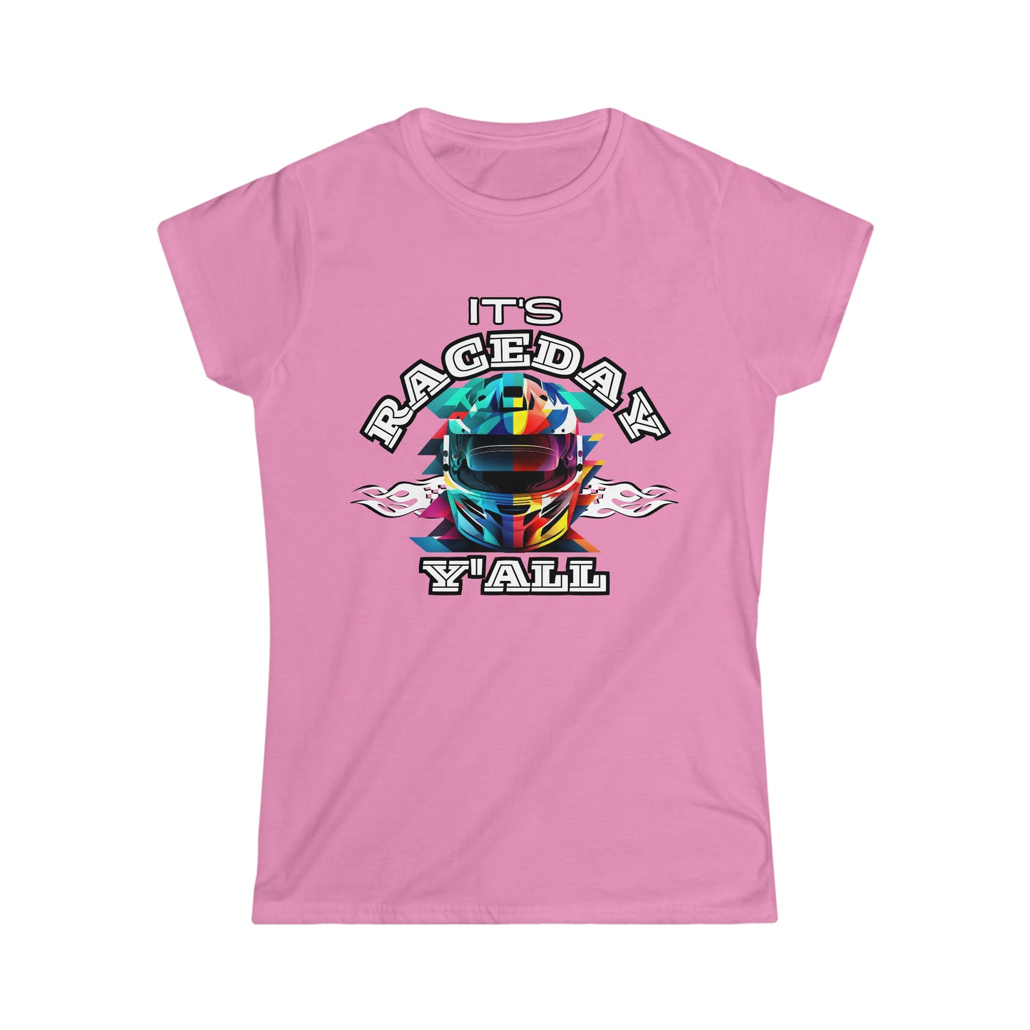 It's Raceday Y'all Helmet Women's Cotton Softstyle T-Shirt