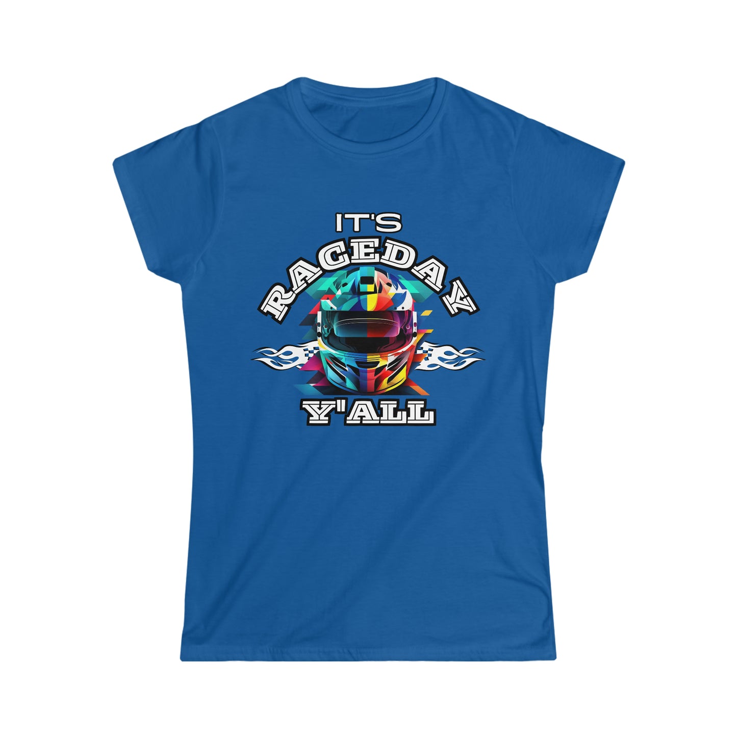 It's Raceday Y'all Helmet Women's Cotton Softstyle T-Shirt