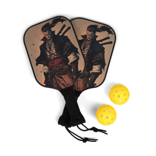 Ancient Anime Samurai Pickleball Kit - Non-Personalized