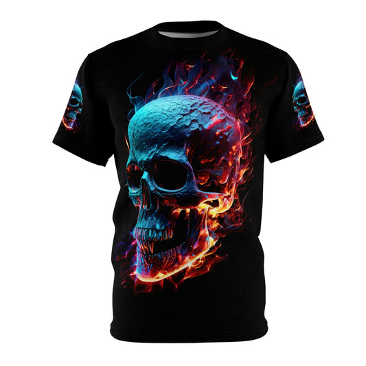 Inferno Skull Polyester T-Shirt | Men's Printed Short Sleeve Tee