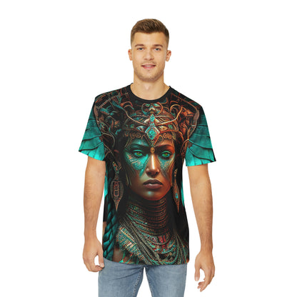 Aztec God Xochiquetzal T-Shirt | Men's Printed Polyester Tee | Short Sleeve T-Shirt for Man