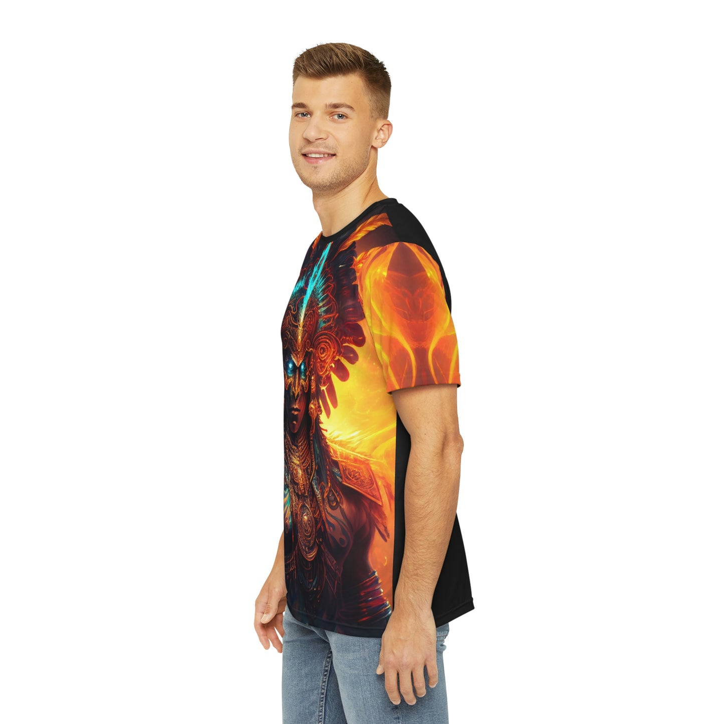 Aztec God Tonatiuh T-Shirt | Men's Printed Polyester Tee | Short Sleeve T-Shirt for Man