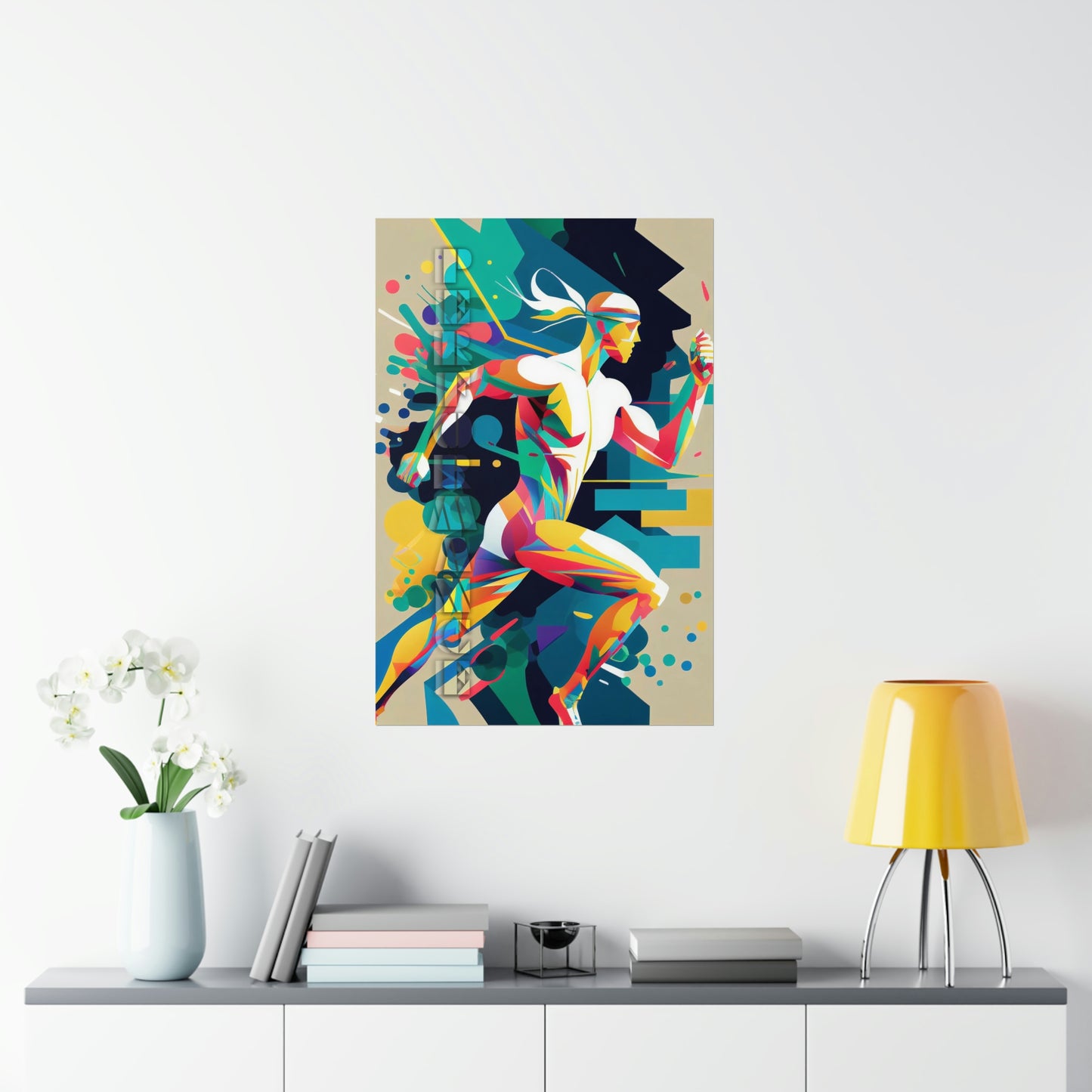 Performance Runner Premium Matte Posters | Abstract Runner Poster | Home and Business Posters