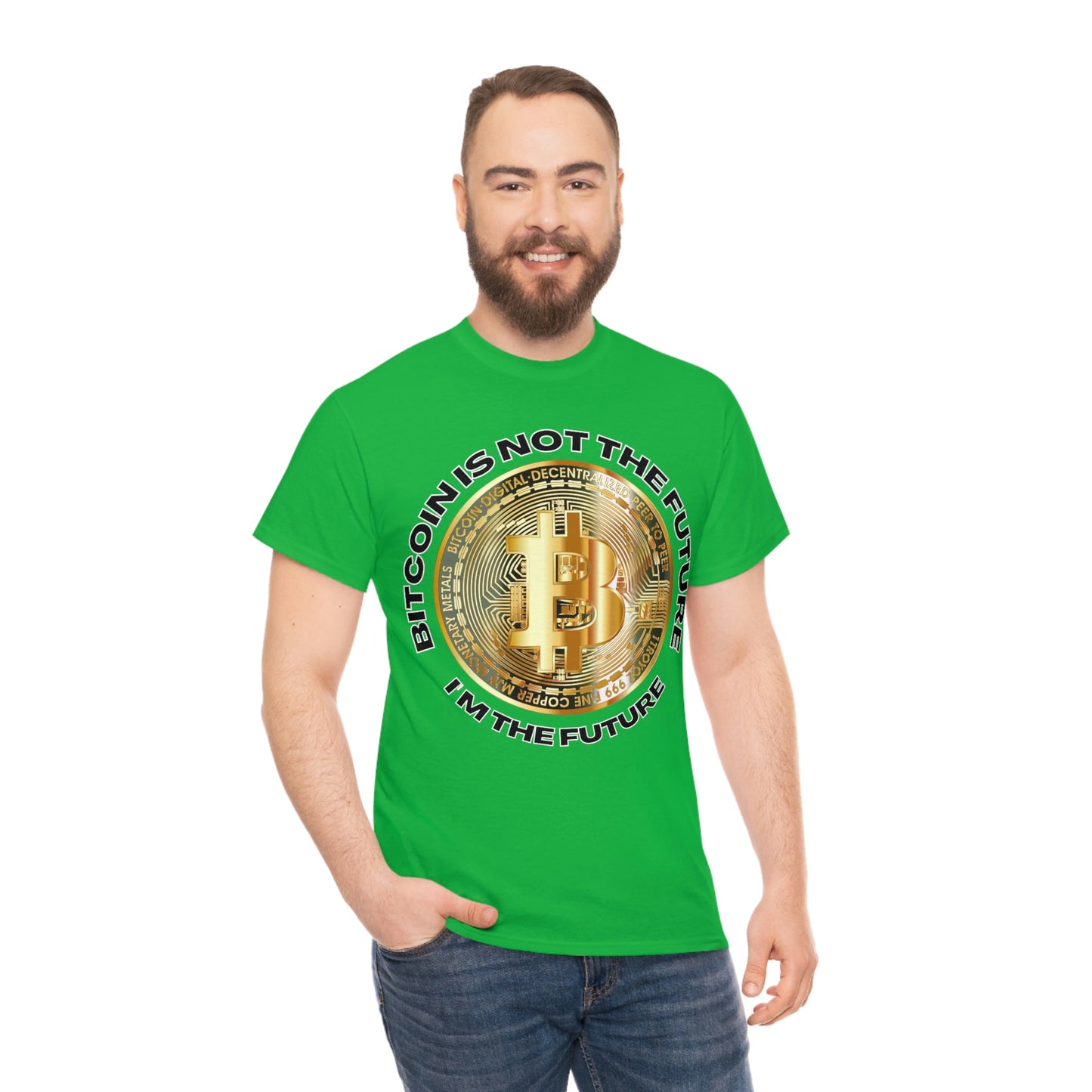 Bitcoin Is Not The Future Short Sleeve Tee | Unisex Heavy Cotton T-Shirt | Playera de Algodón