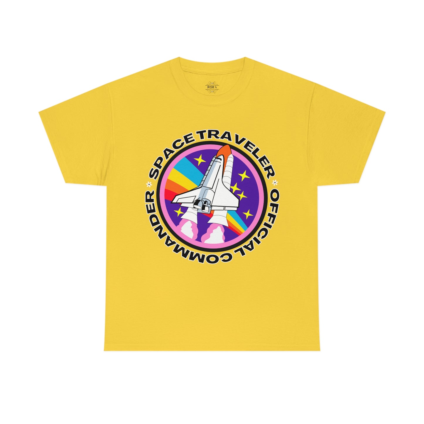 Space Traveler Commander Short Sleeve Tee | Unisex Heavy Cotton T-Shirt | Playera de Algodón | Rocketship T-shirt