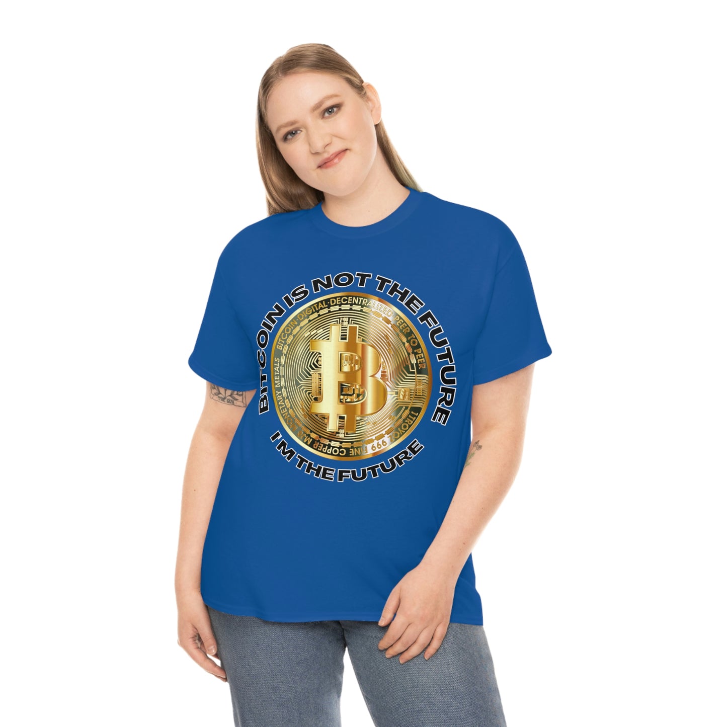 Bitcoin Is Not The Future Short Sleeve Tee | Unisex Heavy Cotton T-Shirt | Playera de Algodón