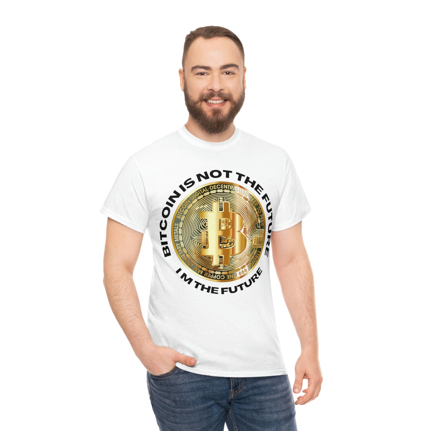 Bitcoin Is Not The Future Short Sleeve Tee | Unisex Heavy Cotton T-Shirt | Playera de Algodón