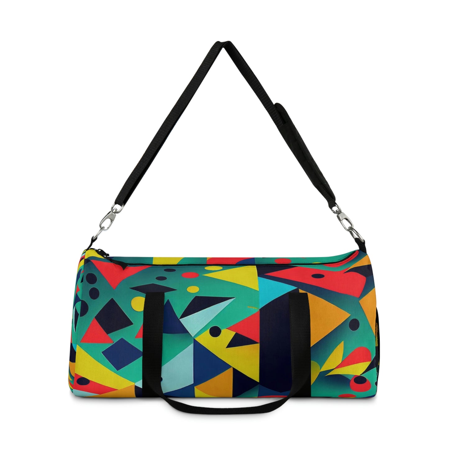 Duffel Bag | Multi-color Geometric Shapes Duffel Bag | Gym Bag | Carry-on or Personal Bag | Unisex Fitness Yoga Bag