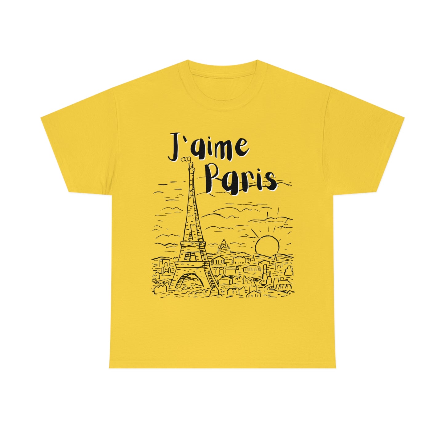 J'aime Paris Short Sleeve Tee | Unisex Heavy Cotton T-Shirt | Playera de Algodón | I love Paris T-shirt