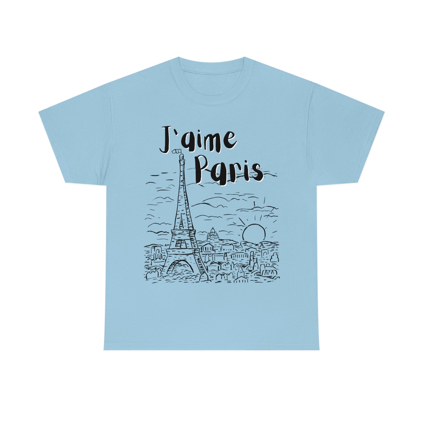 J'aime Paris Short Sleeve Tee | Unisex Heavy Cotton T-Shirt | Playera de Algodón | I love Paris T-shirt