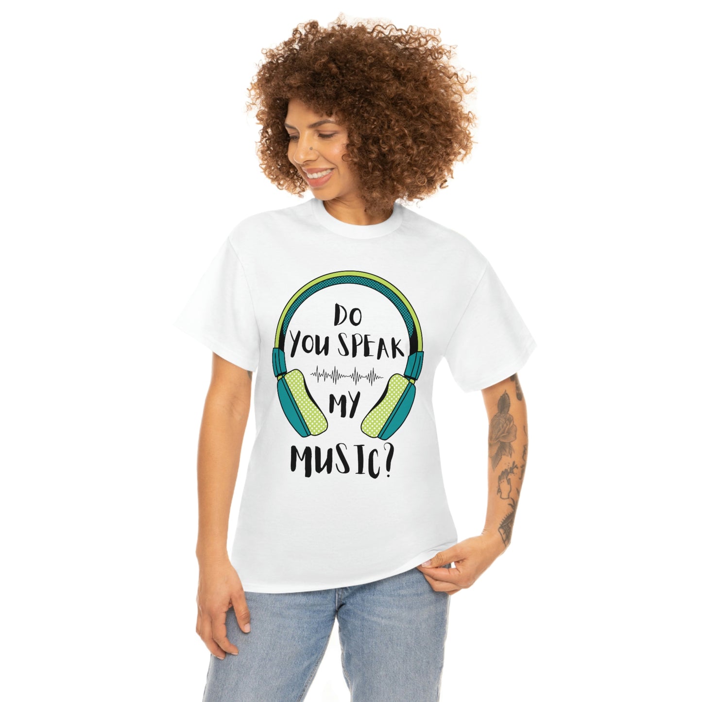 Do You Speak My Music Short Sleeve Tee | Unisex Heavy Cotton T-Shirt | Playera de Algodón