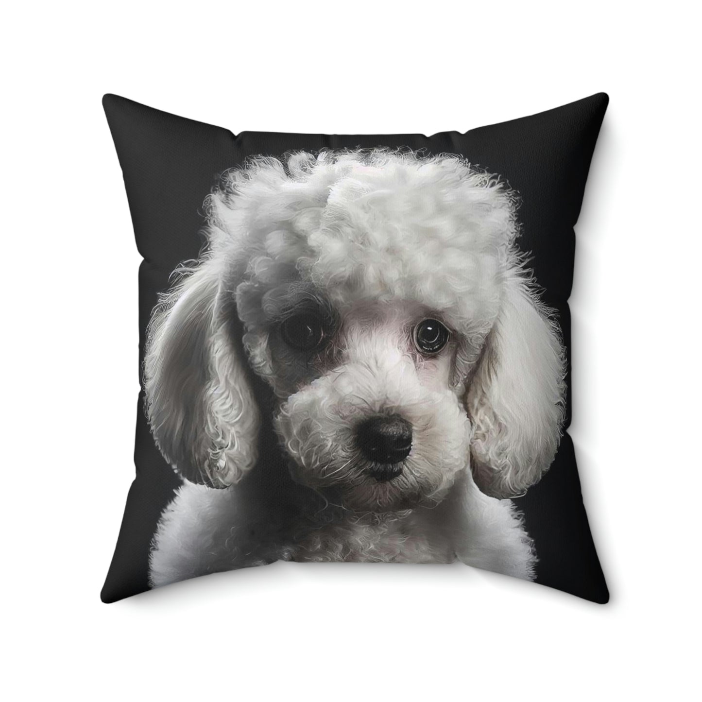 Pet Pillow Case | Poodle Dog Face Pillow Cover | Square Pillow Case (14", 16", 18" or 20")