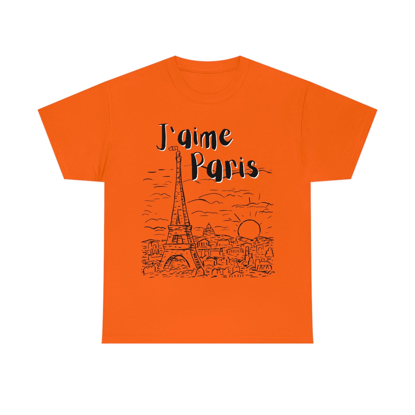 J'aime Paris Short Sleeve Tee | Unisex Heavy Cotton T-Shirt | Playera de Algodón | I love Paris T-shirt