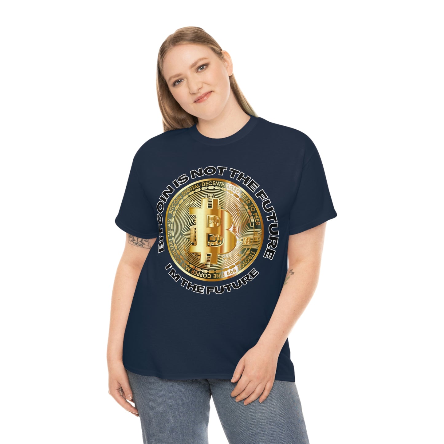 Bitcoin Is Not The Future Short Sleeve Tee | Unisex Heavy Cotton T-Shirt | Playera de Algodón