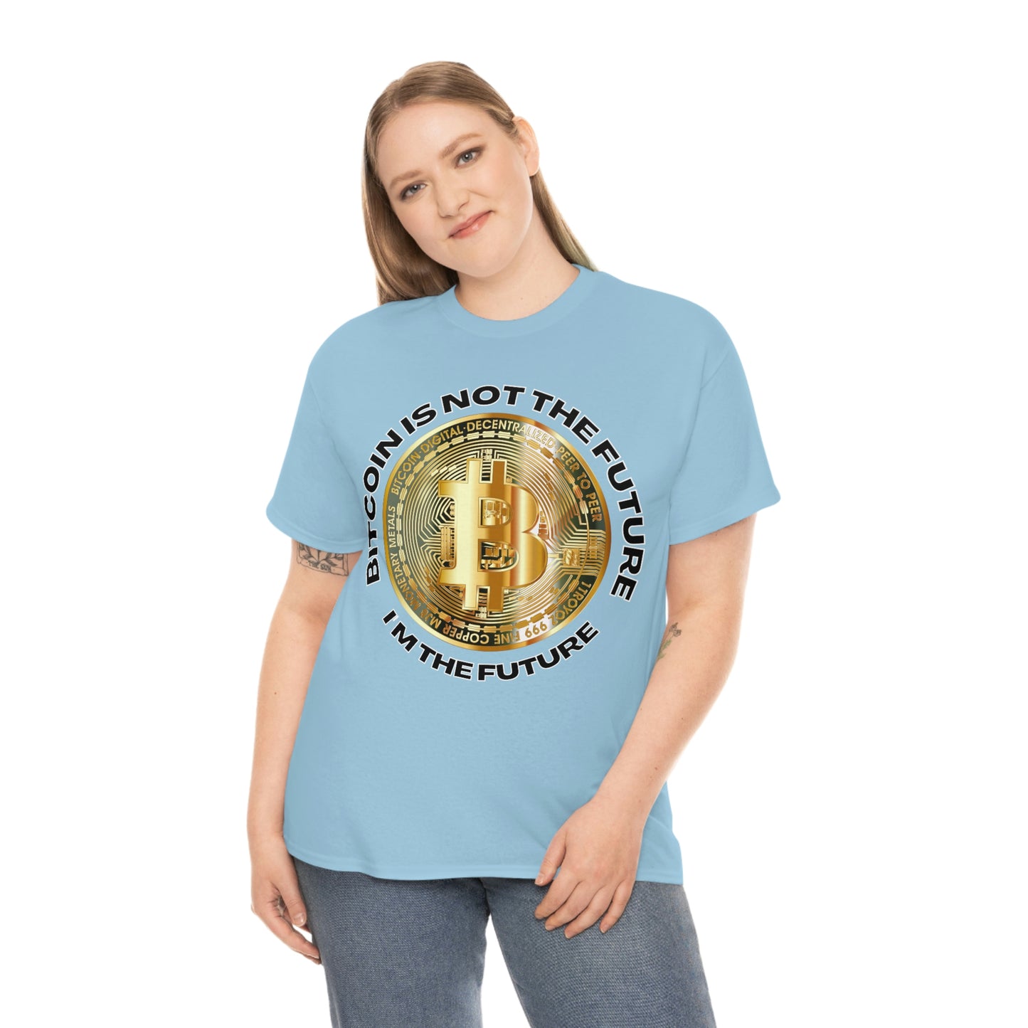 Bitcoin Is Not The Future Short Sleeve Tee | Unisex Heavy Cotton T-Shirt | Playera de Algodón