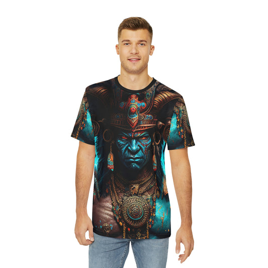 Tlaloc Aztec God of Rain T-Shirt | Short Sleeve T-Shirt for Man |  Men's Printed Polyester Tee