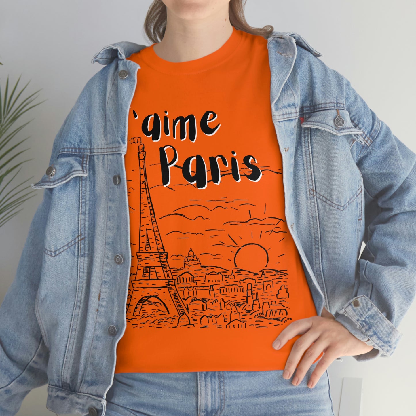 J'aime Paris Short Sleeve Tee | Unisex Heavy Cotton T-Shirt | Playera de Algodón | I love Paris T-shirt