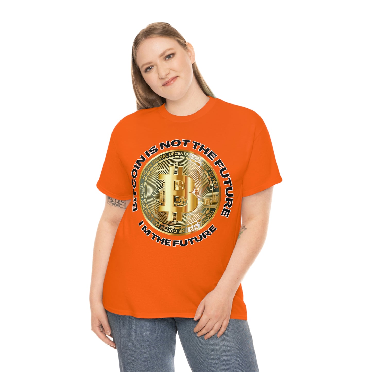 Bitcoin Is Not The Future Short Sleeve Tee | Unisex Heavy Cotton T-Shirt | Playera de Algodón