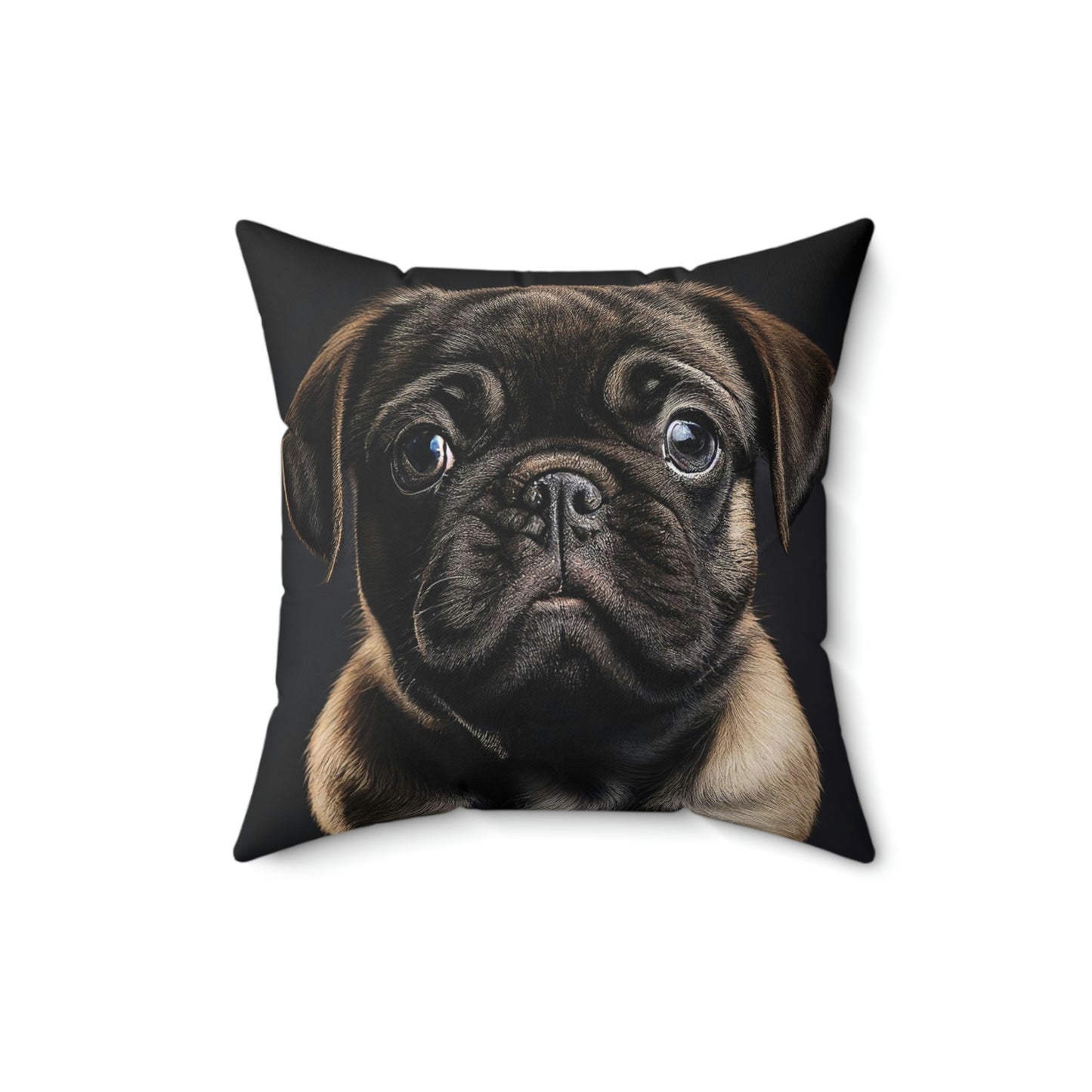 Pet Pillow Case | Pug Dog Face Pillow Cover | Square Pillow Case (14", 16", 18" or 20")