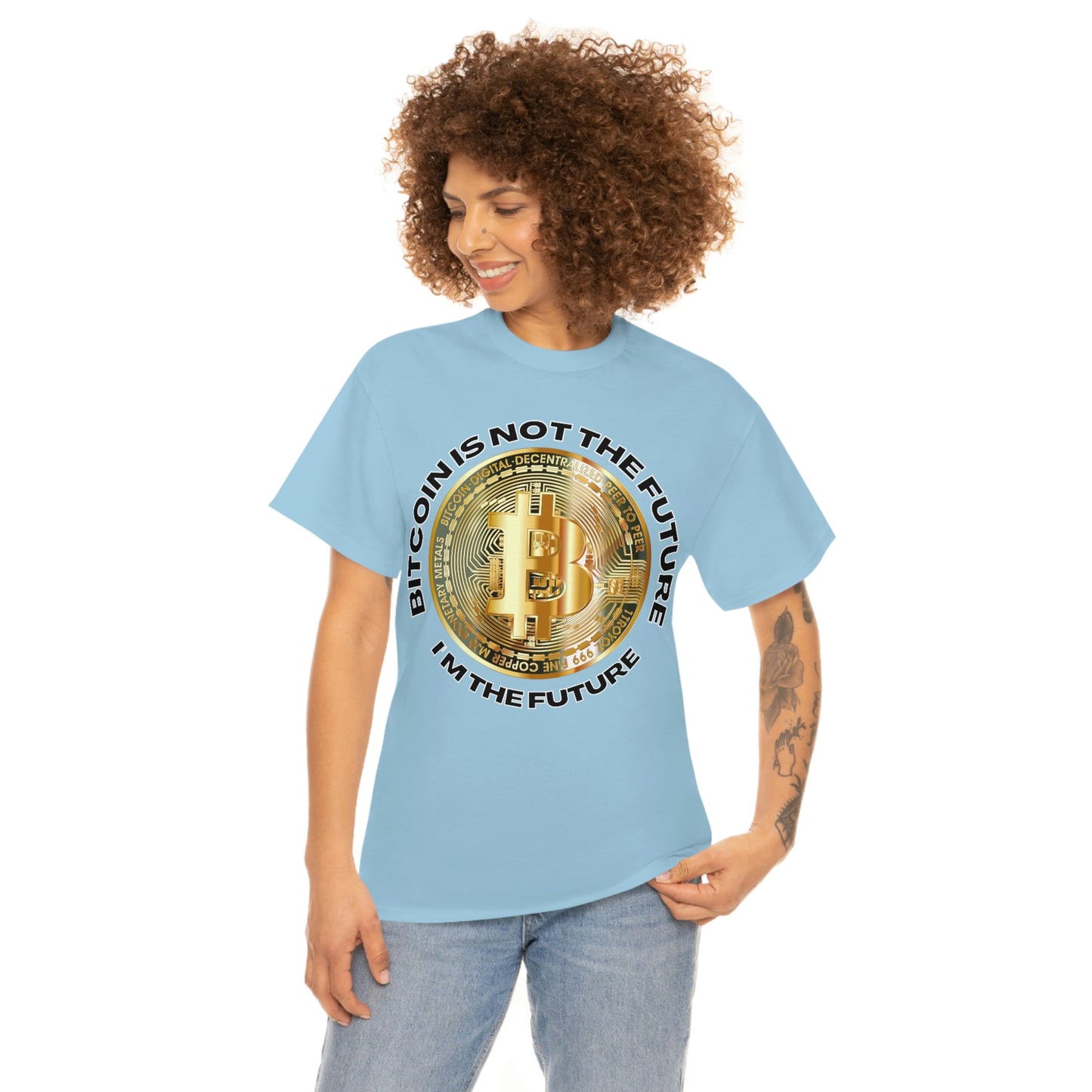 Bitcoin Is Not The Future Short Sleeve Tee | Unisex Heavy Cotton T-Shirt | Playera de Algodón