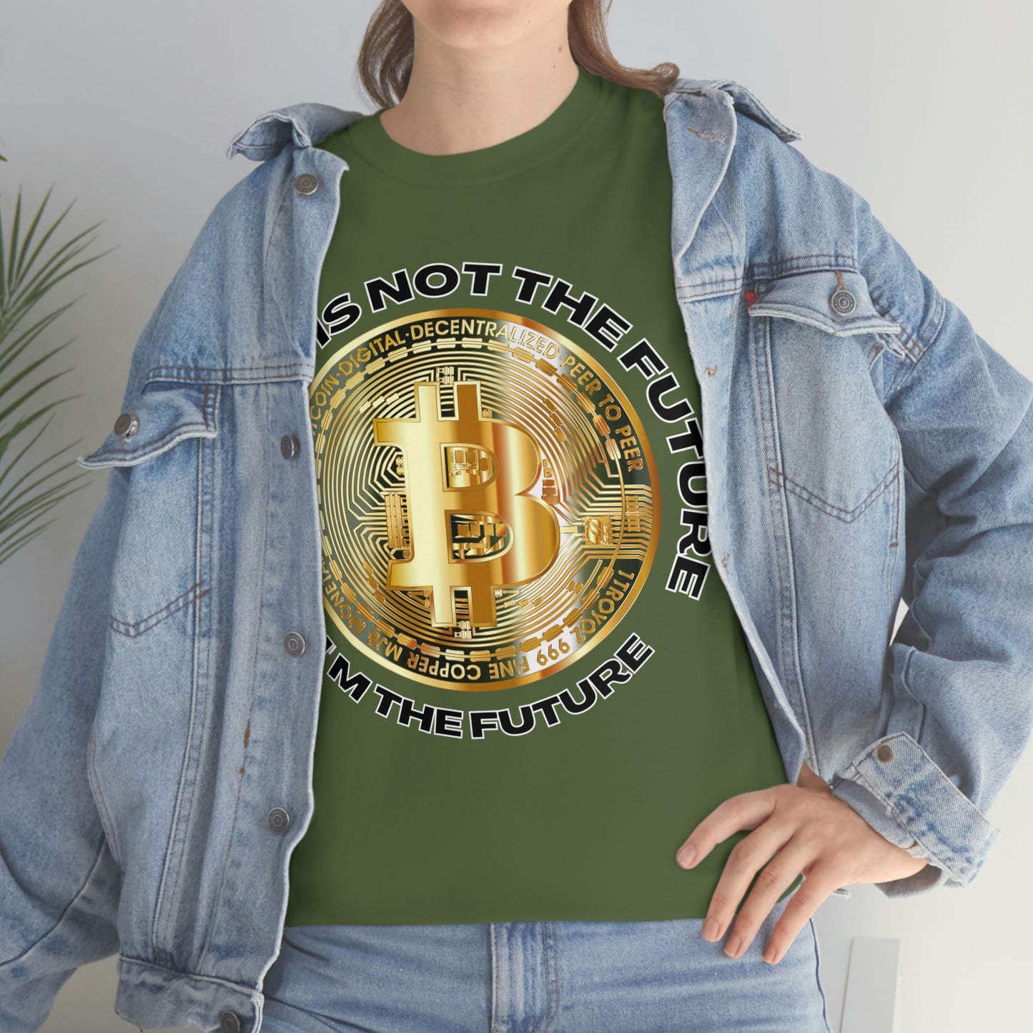 Bitcoin Is Not The Future Short Sleeve Tee | Unisex Heavy Cotton T-Shirt | Playera de Algodón