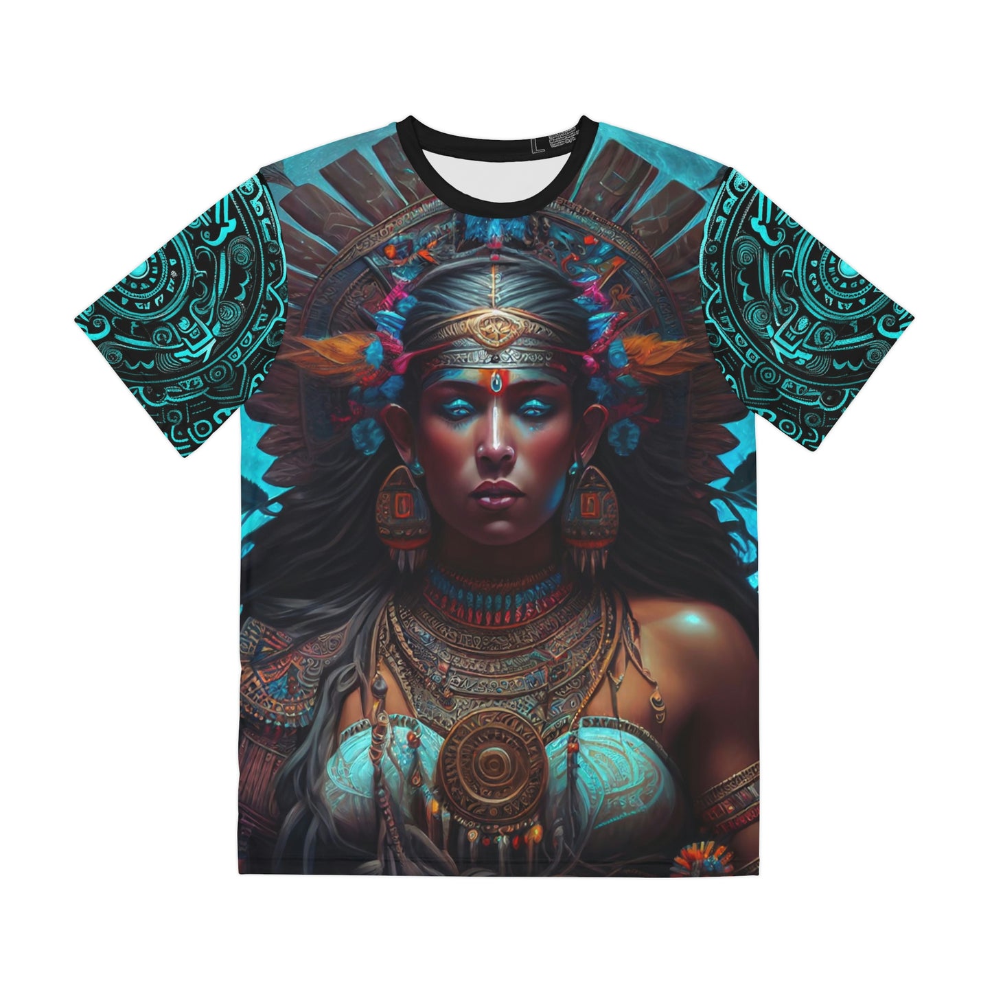 Aztec Goddess Meztli T-Shirt | Men's Printed Polyester Tee | Short Sleeve T-Shirt for Man