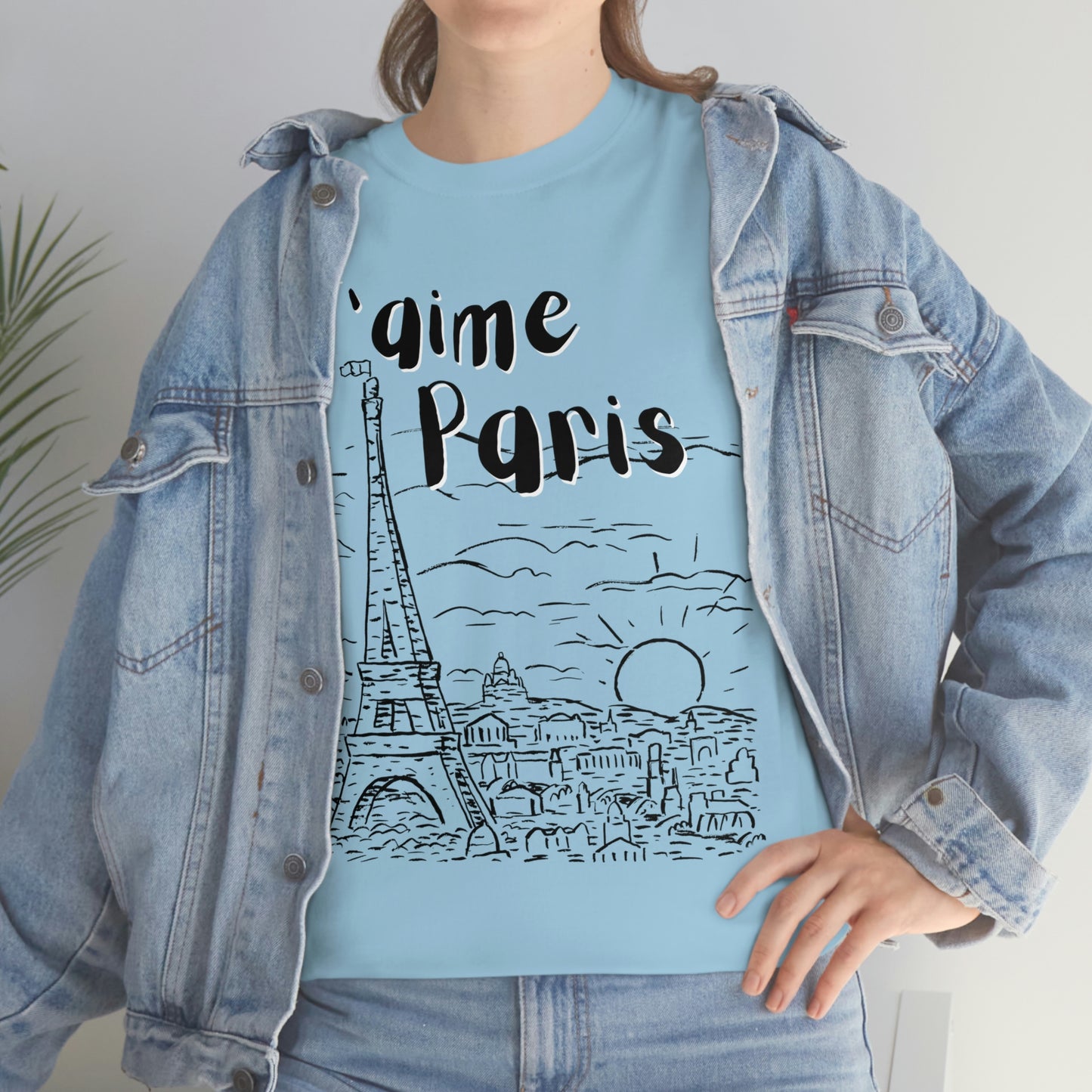 J'aime Paris Short Sleeve Tee | Unisex Heavy Cotton T-Shirt | Playera de Algodón | I love Paris T-shirt