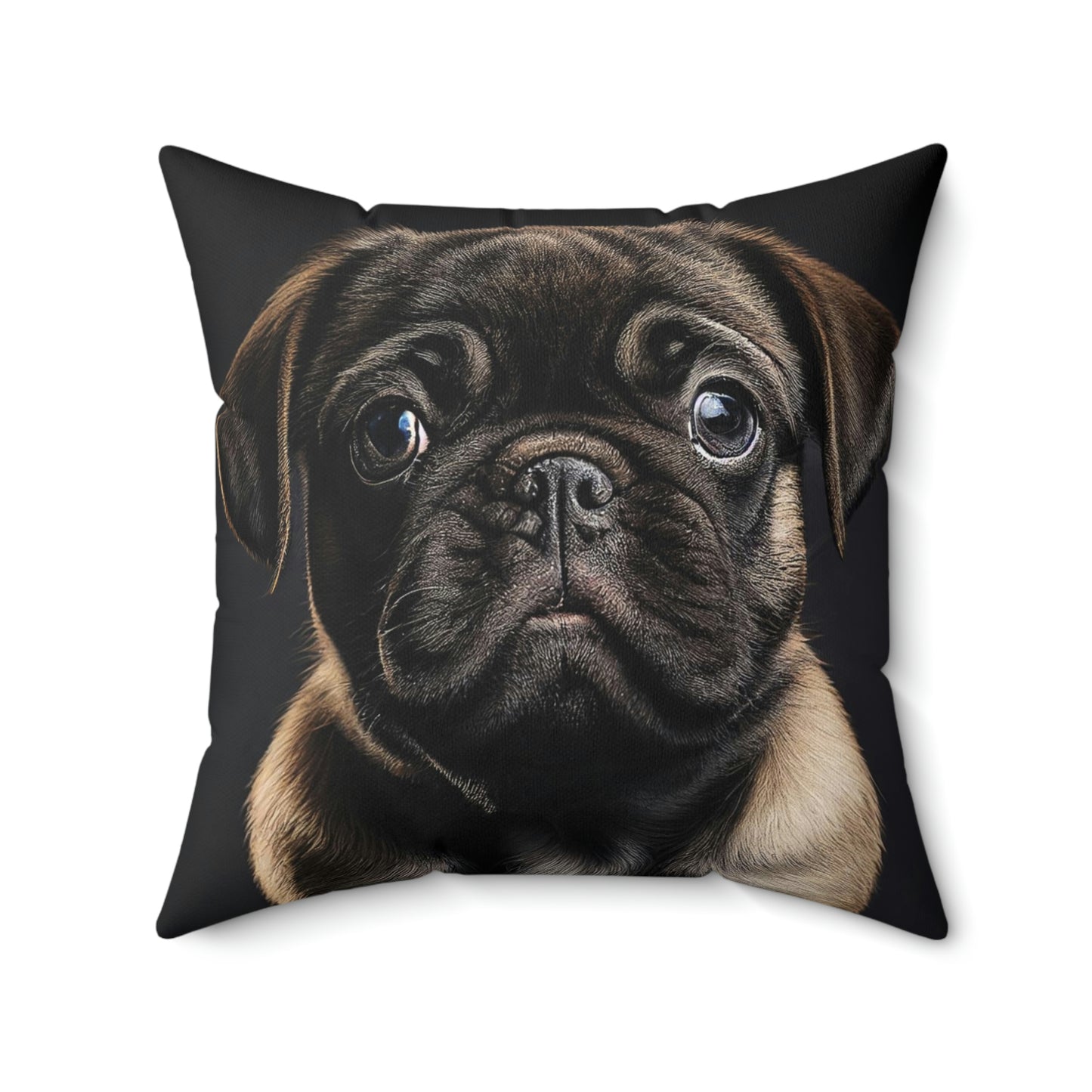 Pet Pillow Case | Pug Dog Face Pillow Cover | Square Pillow Case (14", 16", 18" or 20")