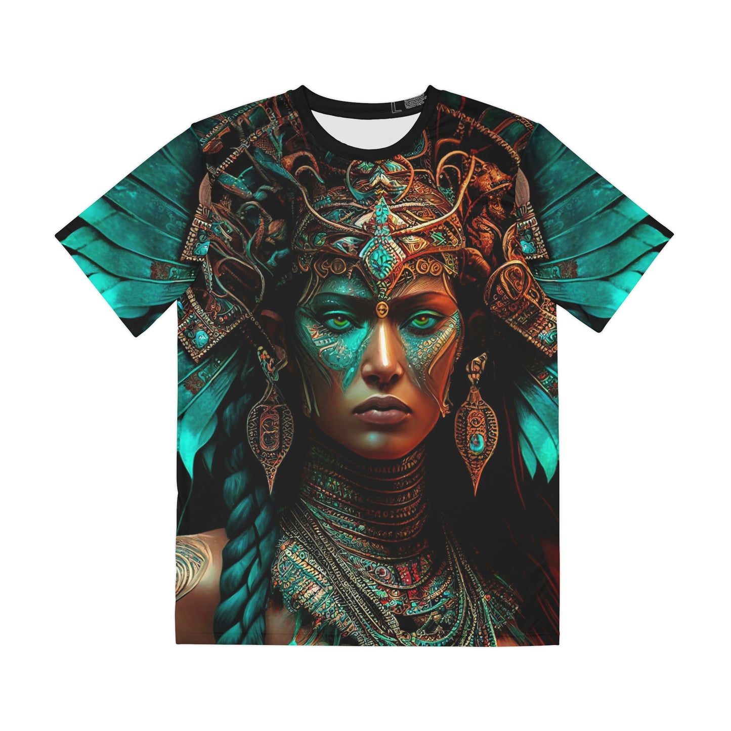 Aztec God Xochiquetzal T-Shirt | Men's Printed Polyester Tee | Short Sleeve T-Shirt for Man