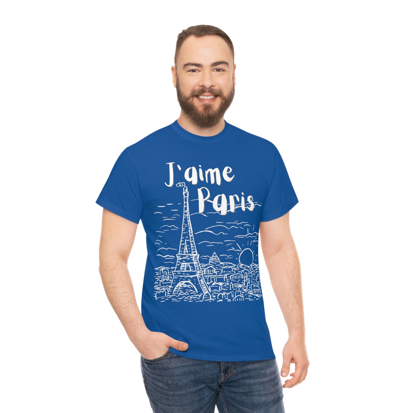 J'aime Paris Short Sleeve Tee | Unisex Heavy Cotton T-Shirt | Playera de Algodón | I love Paris T-shirt