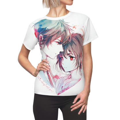 Women's Tee | Anime Style Couples T-Shirt for Woman | Printed Shirt for Her