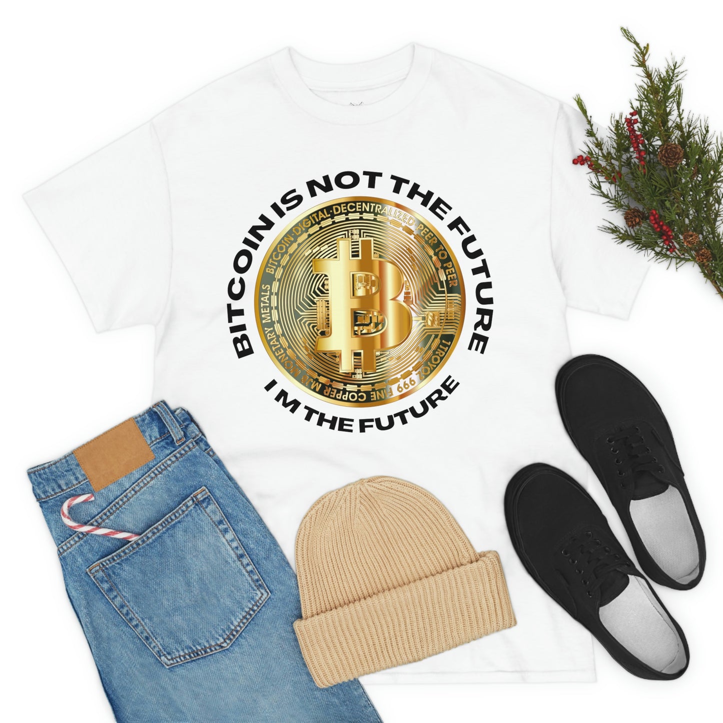 Bitcoin Is Not The Future Short Sleeve Tee | Unisex Heavy Cotton T-Shirt | Playera de Algodón