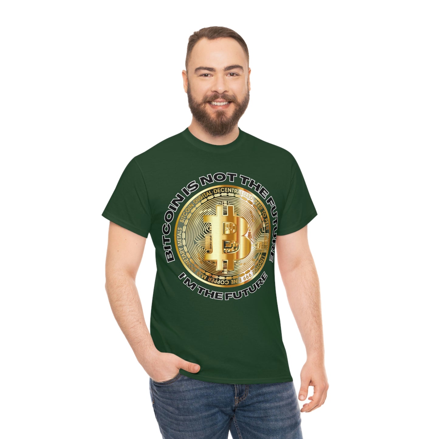 Bitcoin Is Not The Future Short Sleeve Tee | Unisex Heavy Cotton T-Shirt | Playera de Algodón