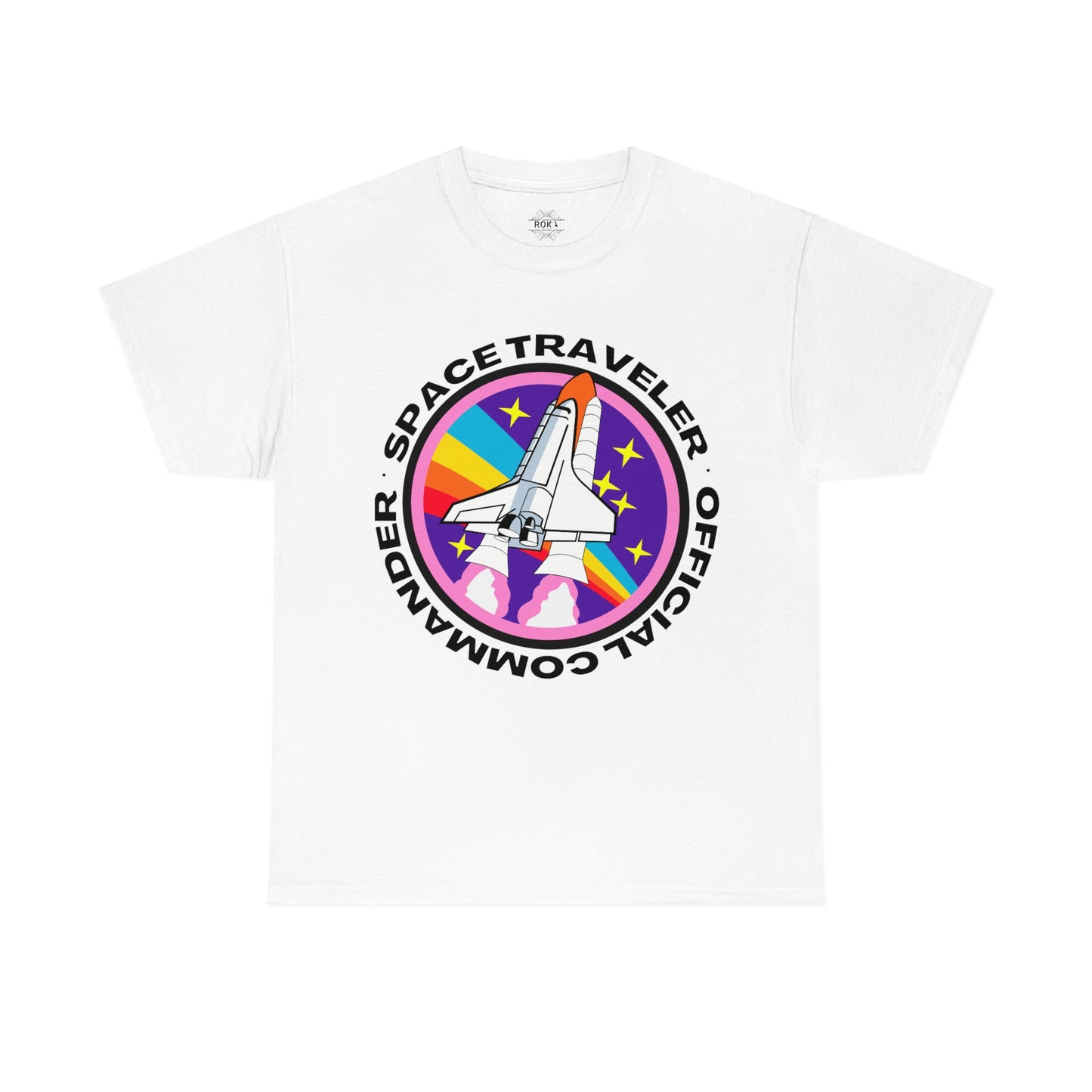 Space Traveler Commander Short Sleeve Tee | Unisex Heavy Cotton T-Shirt | Playera de Algodón | Rocketship T-shirt