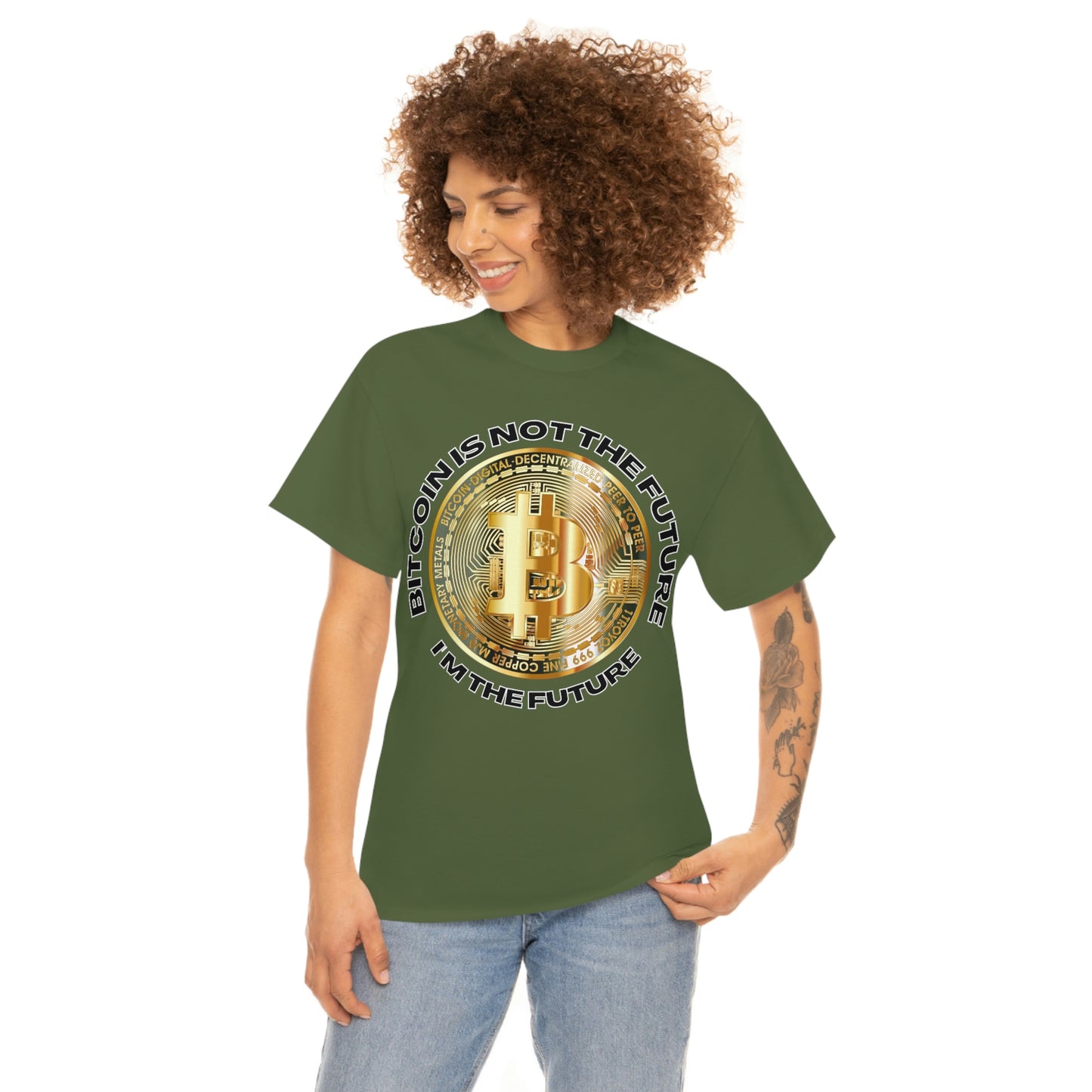 Bitcoin Is Not The Future Short Sleeve Tee | Unisex Heavy Cotton T-Shirt | Playera de Algodón